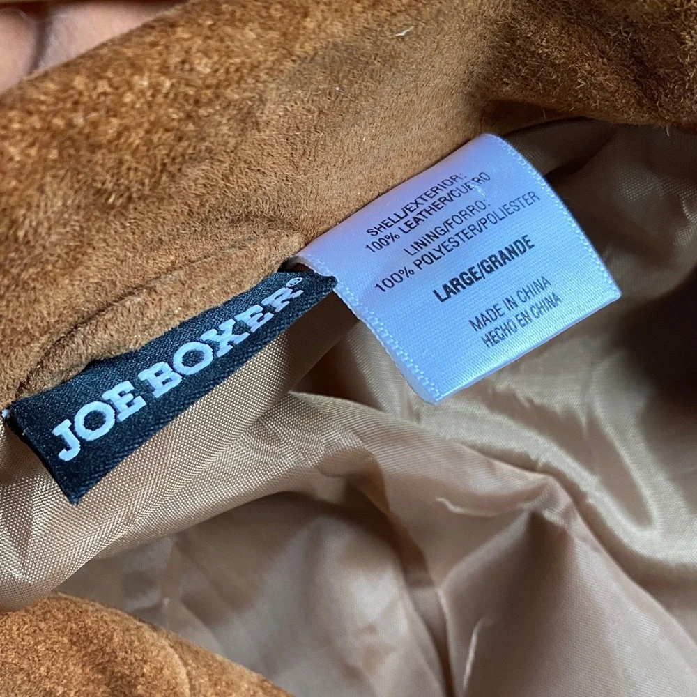 Joe Boxer Vintage Suede Tie-Front Brown Jacket - Picture 7 of 10
